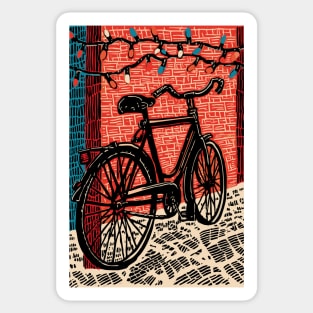 Vintage City Bicycle | An Urban Commuter's Ride Sticker